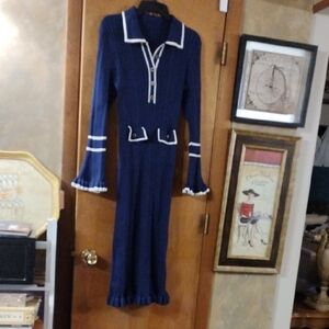 Elegant Navy Maxi Dress